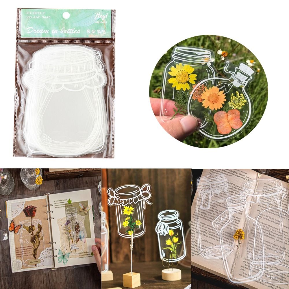 Art Craft Book - Kunst-DIY-Handwerk, gepresste Blumen-Lesezeichen, transparente handgemachte Buchklammer,