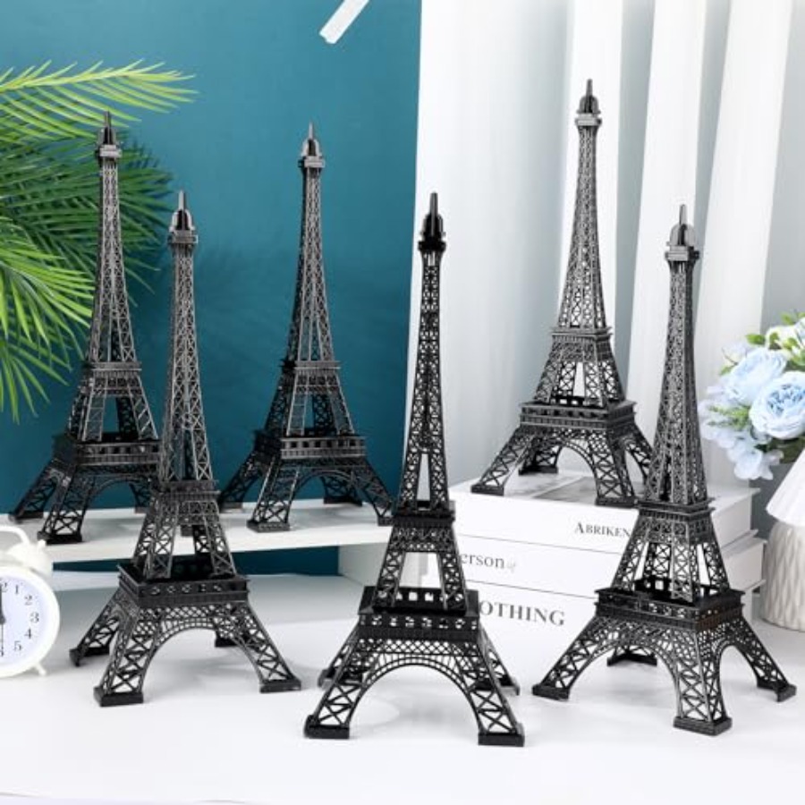 Art Craft Model - 6 Stück 15'' Eiffelturm-Statue Deko Legierung