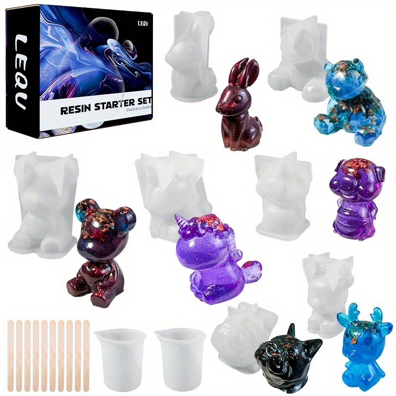 Art Craft Model - 19-teiliges Harz-Gießformen-Set, geeignet für die Herstellung