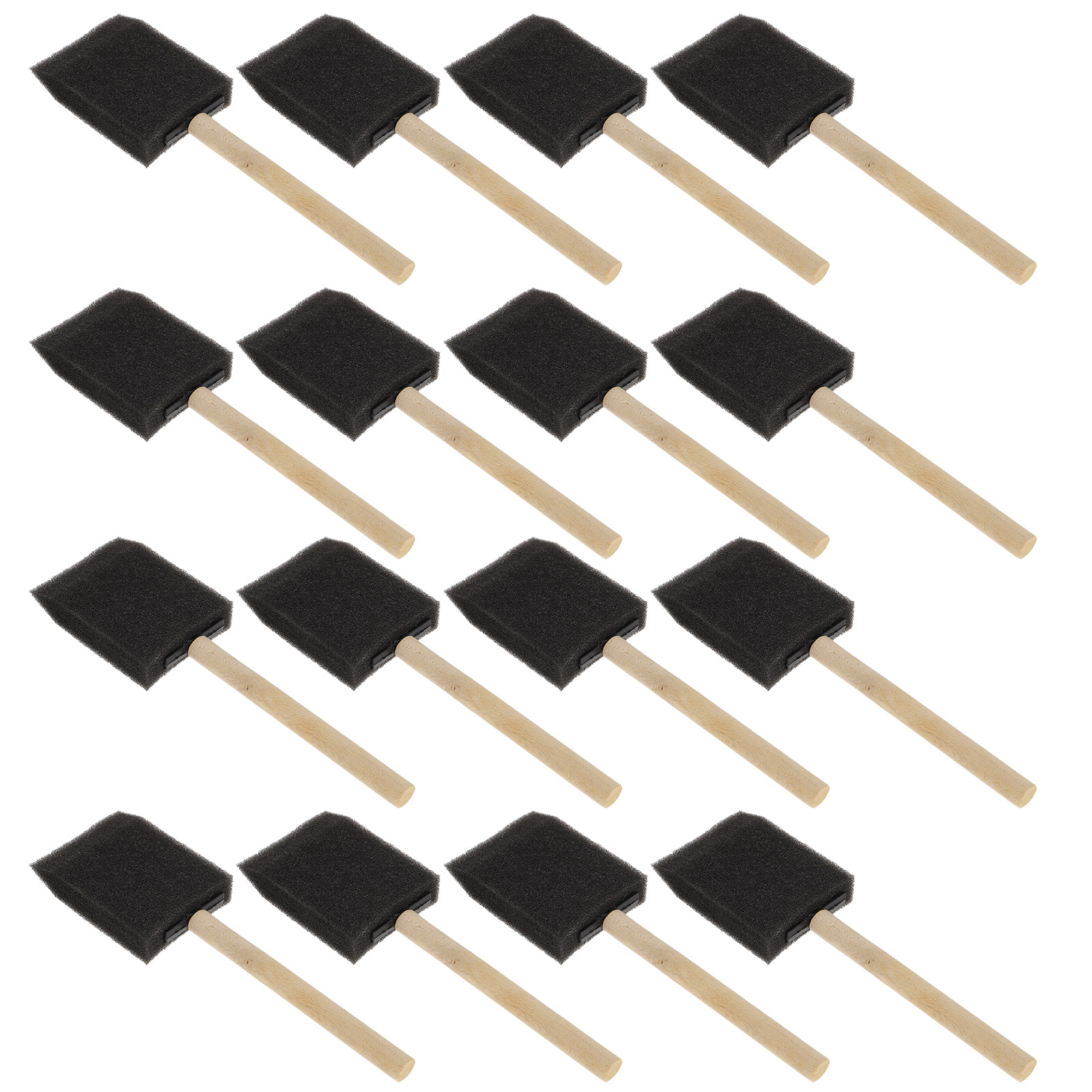 Art Craft Halloween - 16-teiliges Set mit Schaumstoffpinseln und Holzgriffen