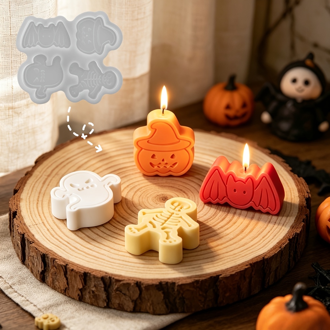 Art Craft Model - 4-fach Silikonharzform-Set für DIY-Tonfiguren wie Geister,