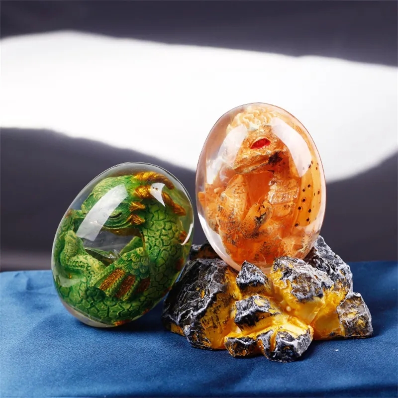 Lava-Drachen-Ei-Statue mit Sta – Art Craft Dinosaur Bewertung und Preis