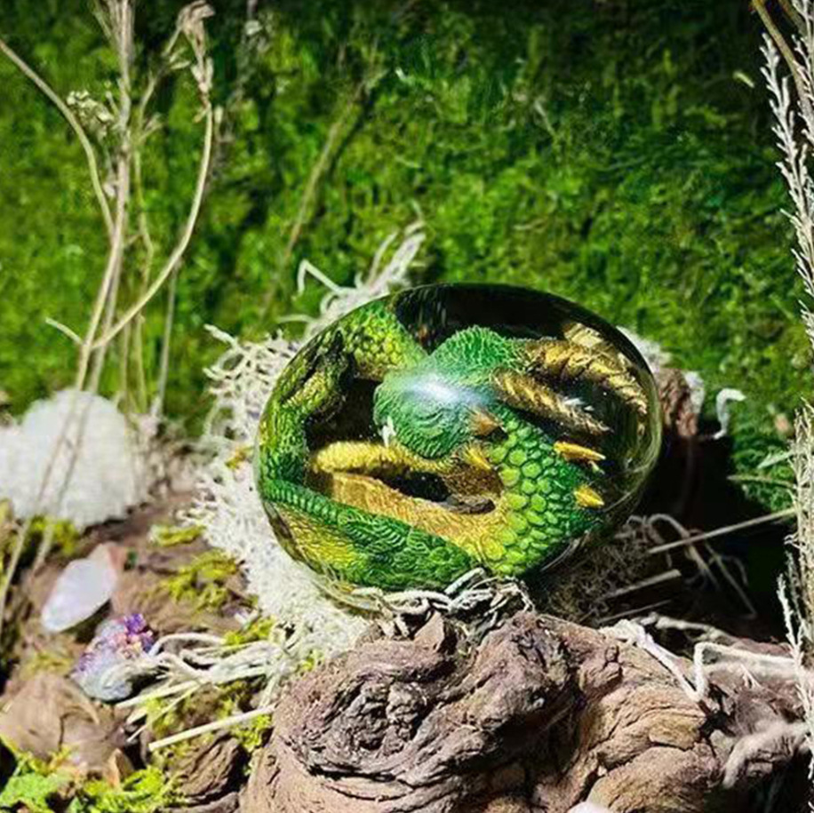 Lava-Drachen-Ei-Statue mit Sta – Art Craft Dinosaur Bewertung und Preis