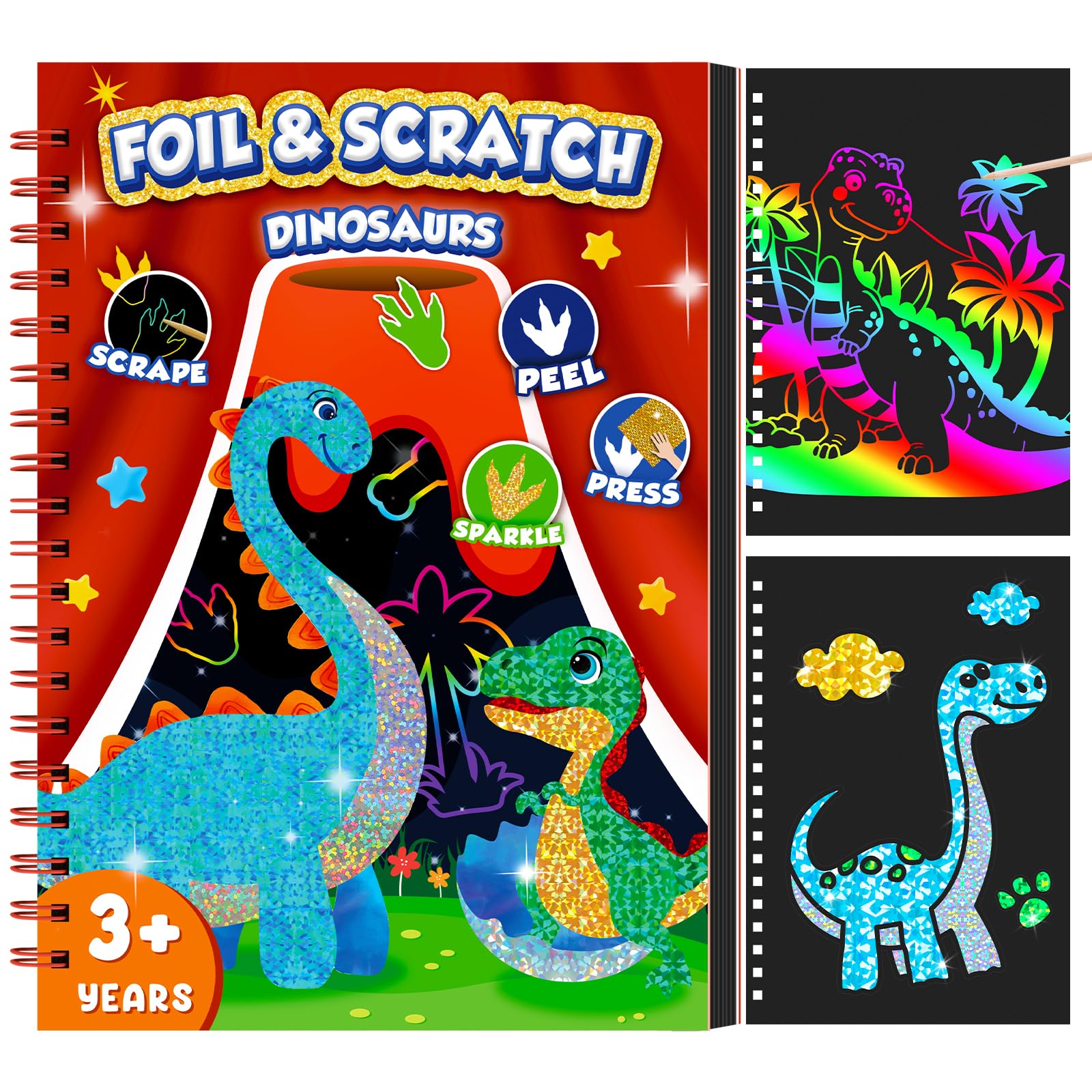 Dinosaurier-Kratzkunstbuch für – Art Craft Dinosaur Bewertung und Preis