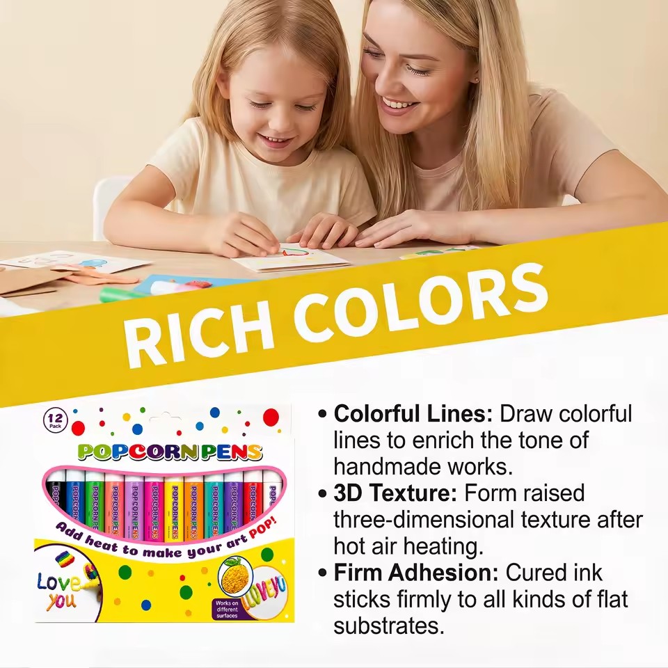 Puffy Popcorn Stift-Set, Glatt – Art Craft Book Bewertung und Preis
