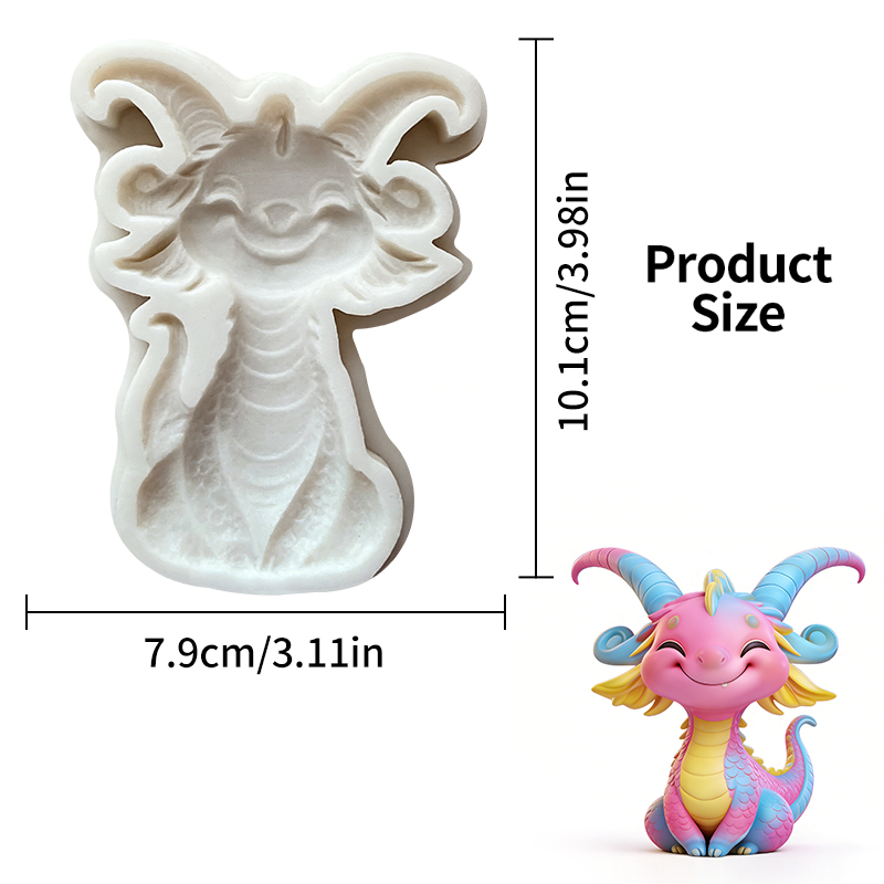 Niedliche kleine Drachen-Silik – Art Craft Model Bewertung und Preis