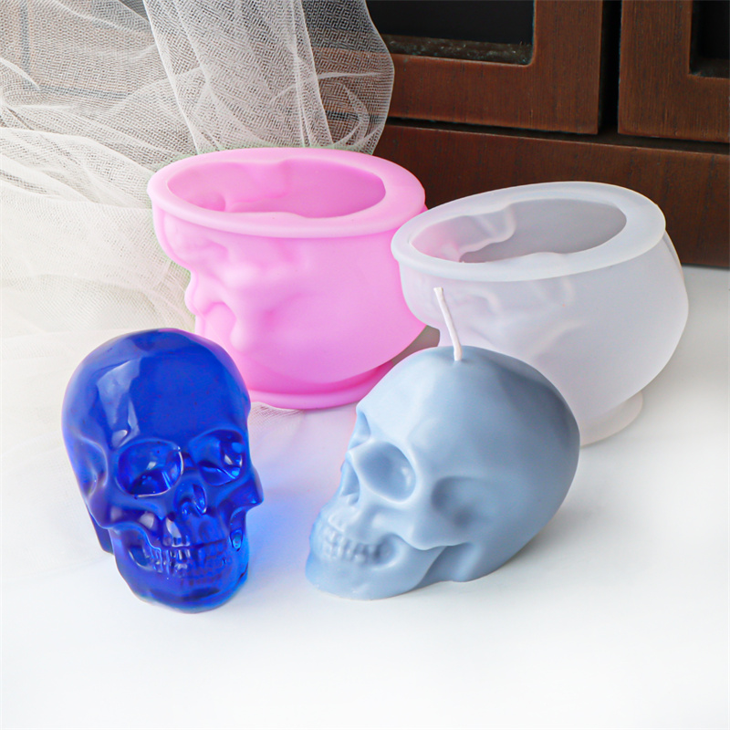 Weiße und rosa Totenkopf-Kerze – Art Craft Halloween Bewertung und Preis