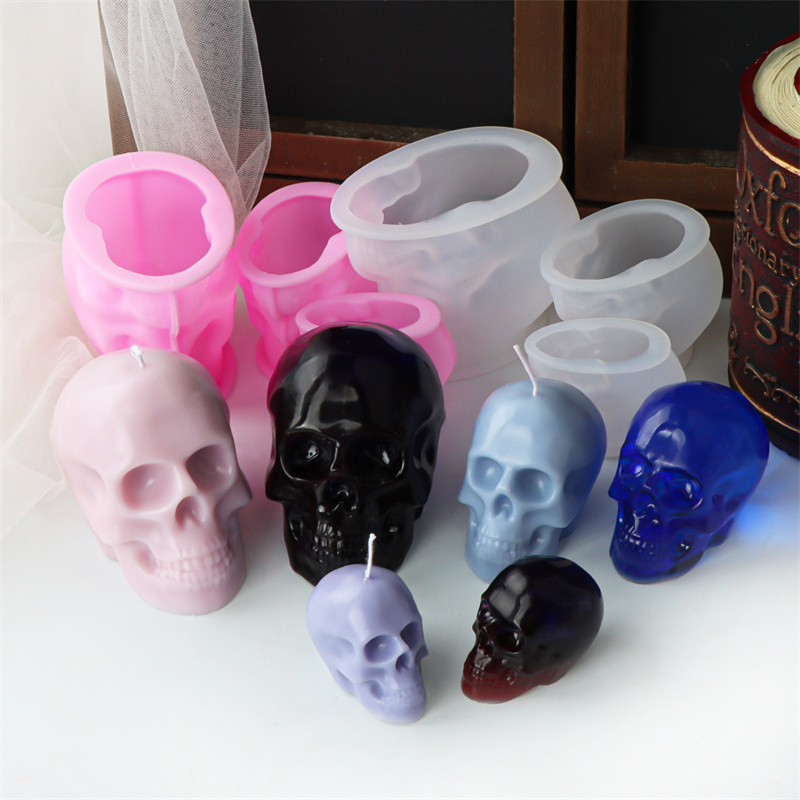 Weiße und rosa Totenkopf-Kerze – Art Craft Halloween Bewertung und Preis